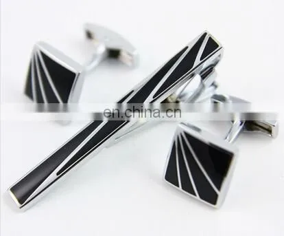 Best Man Gifts French Square Rhinestone Suit silver tie clips