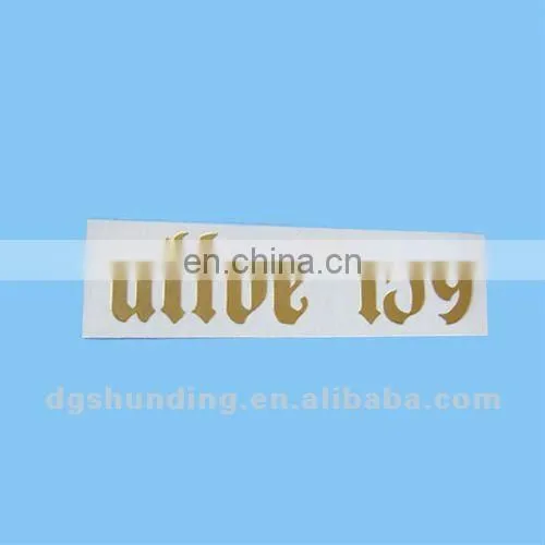 custom thin metal showcase stickers