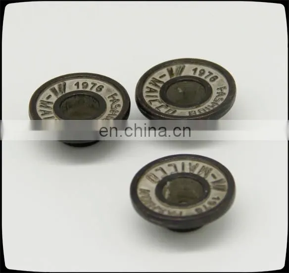 contrast tin zinc alloy buttons for trousers, jeans / jacket metal buttons