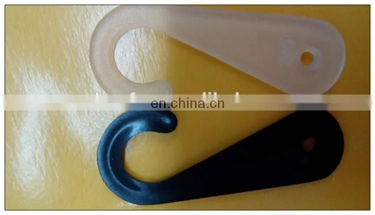 Plastic j hook for glove