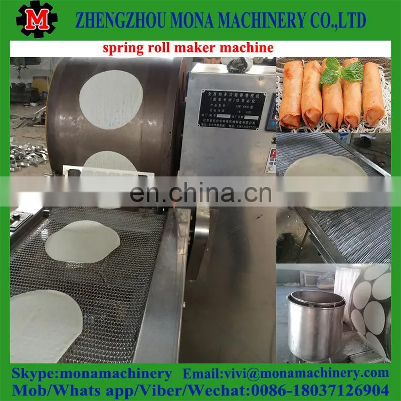 automatic dumpling skin machine / spring roll wrapper making machine with high quality