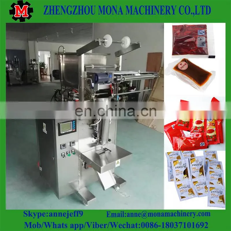 Small Cream Liquid Cheese Sauce packing Machine Automatic 3/4 sides sealing Sauce Packaging Machine