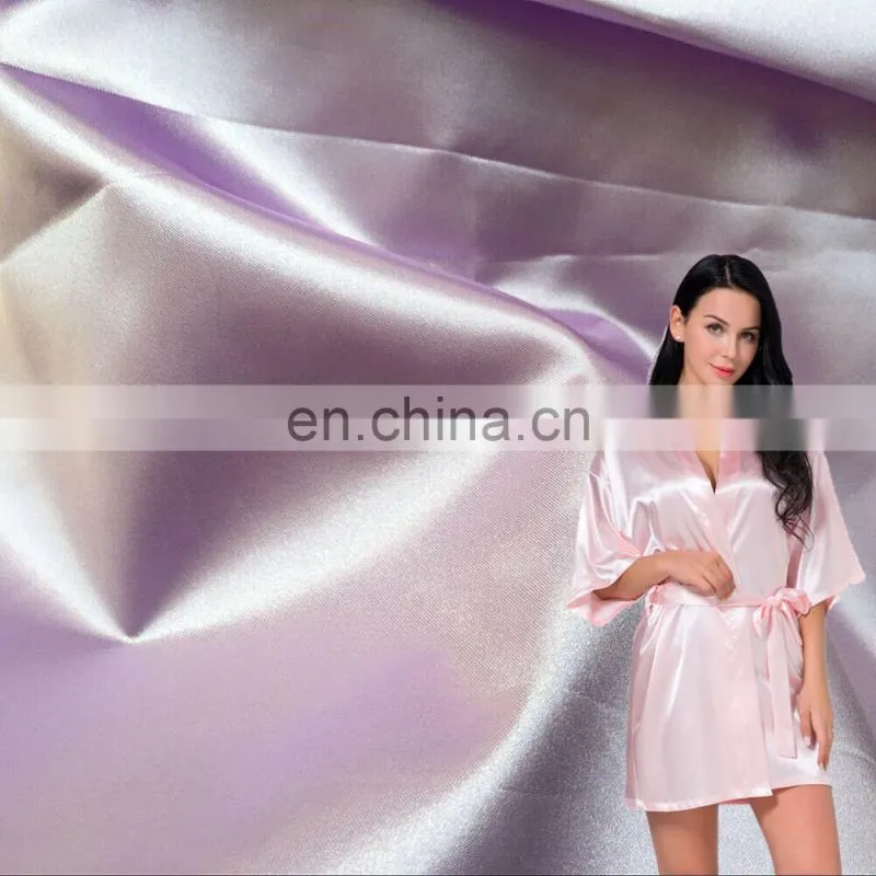 Chinese high quality various colors stock shiny satin fabric for dresses