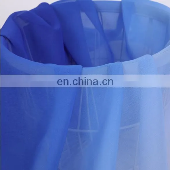 75D gradient 100% polyester chiffon fabric for dress/scarves