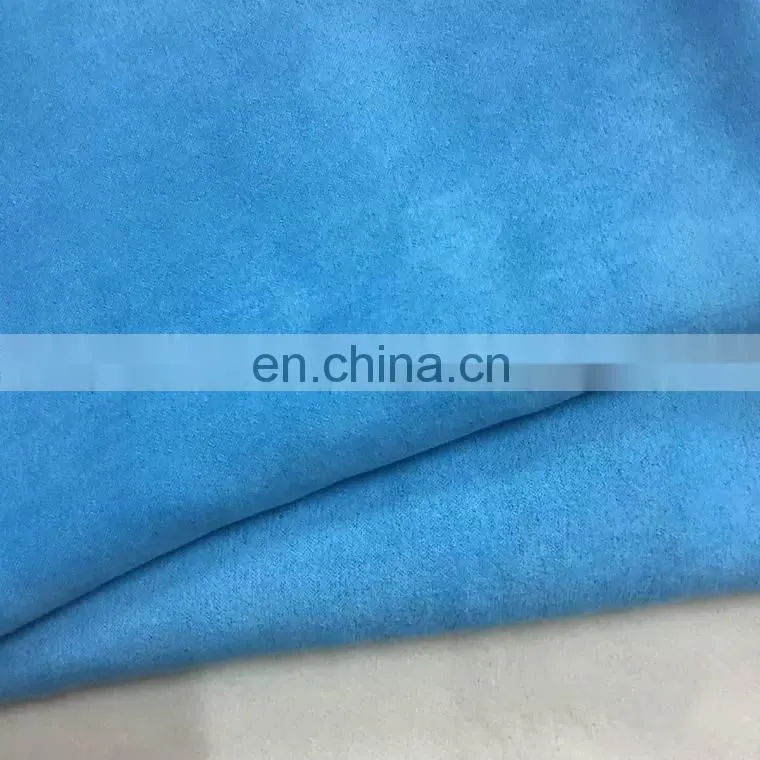 2019 Wholesale 100% polyester sofa faux suede fabric for home textile