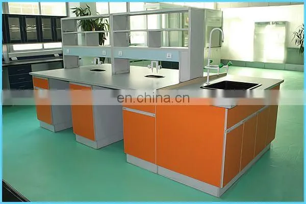 New style lab middle island bench ,epoxy resin table top /marble top working bench