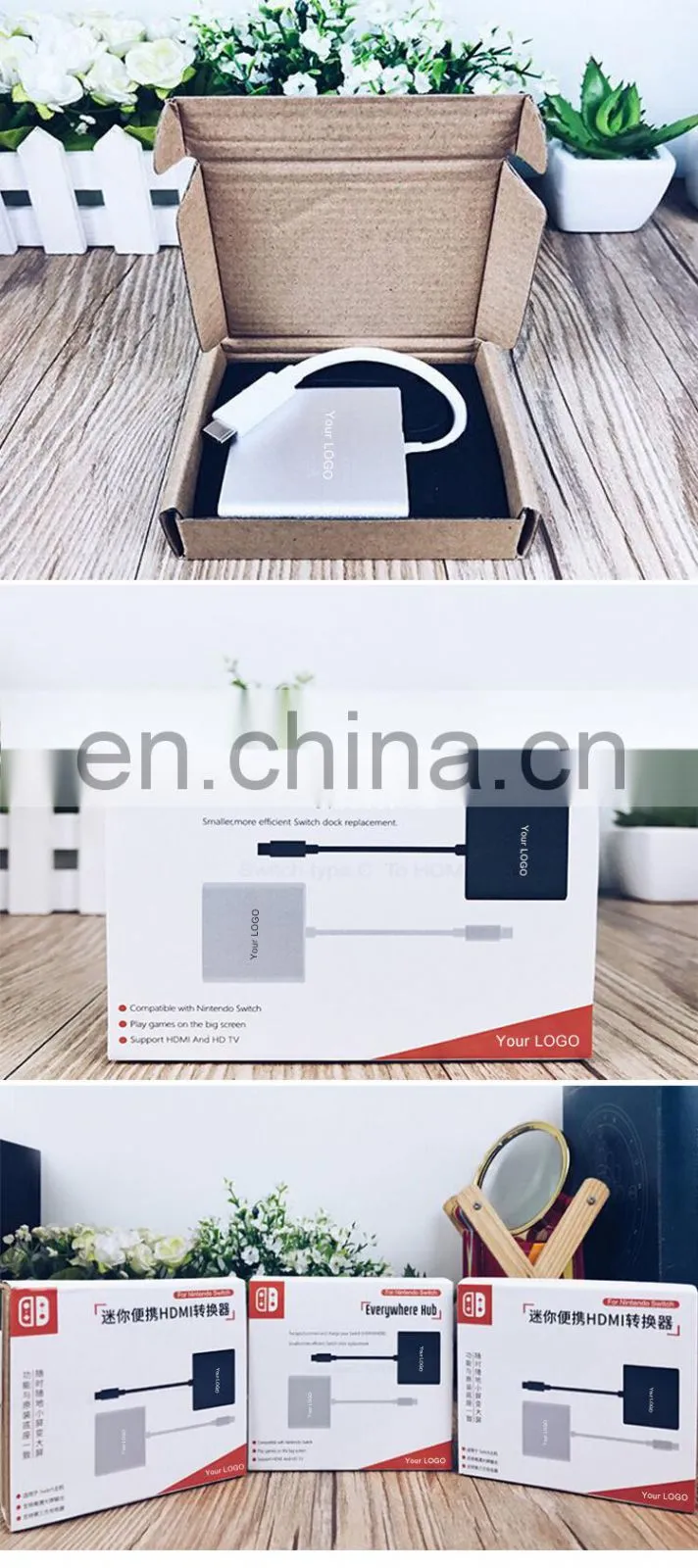 Usb C Hub 3 In 1 For 3 Adapter Usb For Macbook Transfering Multi Type c hub Port