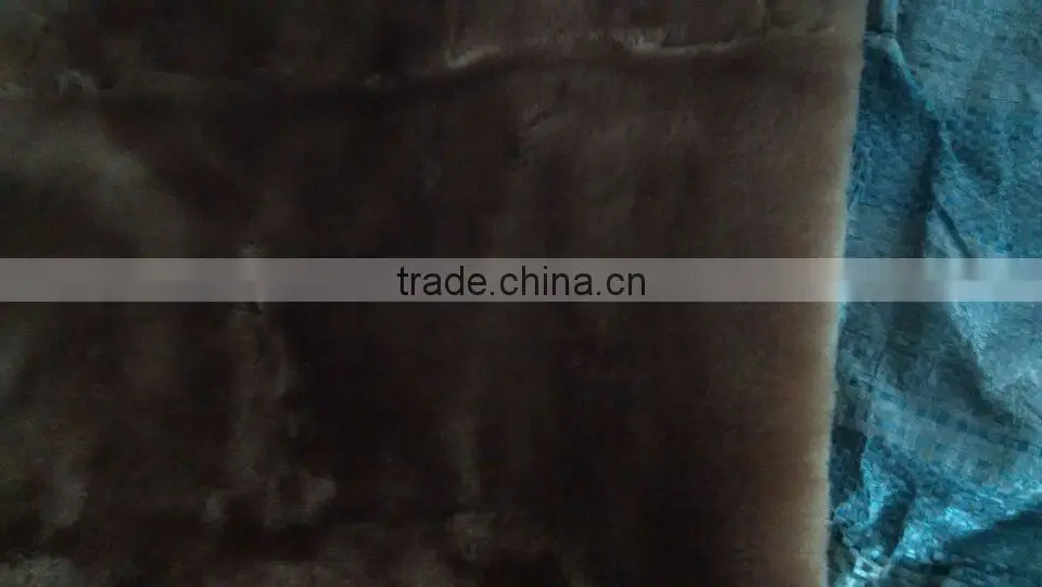 2015 hot sale black sheepskin double face lining