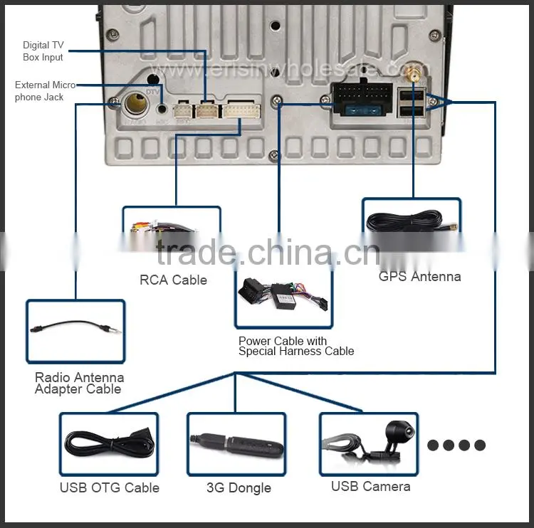 Erisin ES2698V 7 Inch 2 Din Android 4.4.4 Auto Radio Car DVD for Jetta