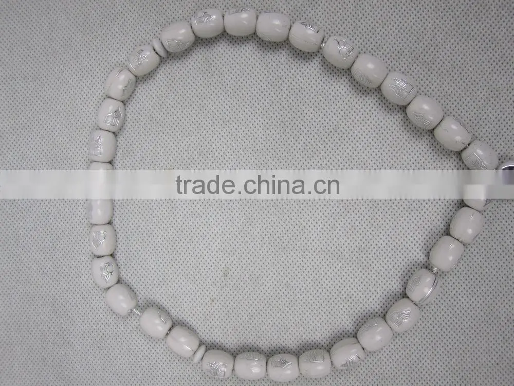 TS004 Polyester 33 white muslim tasbih islamic tasbeeh prayer beads