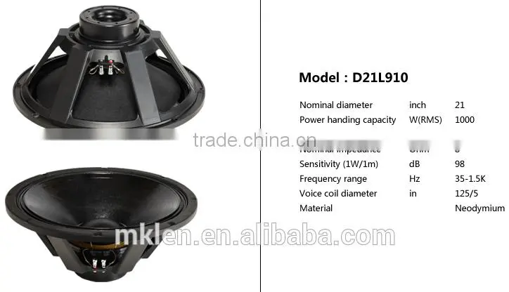 RW1210TT+ 21" subwoofer speaker, 21inch subwoofer