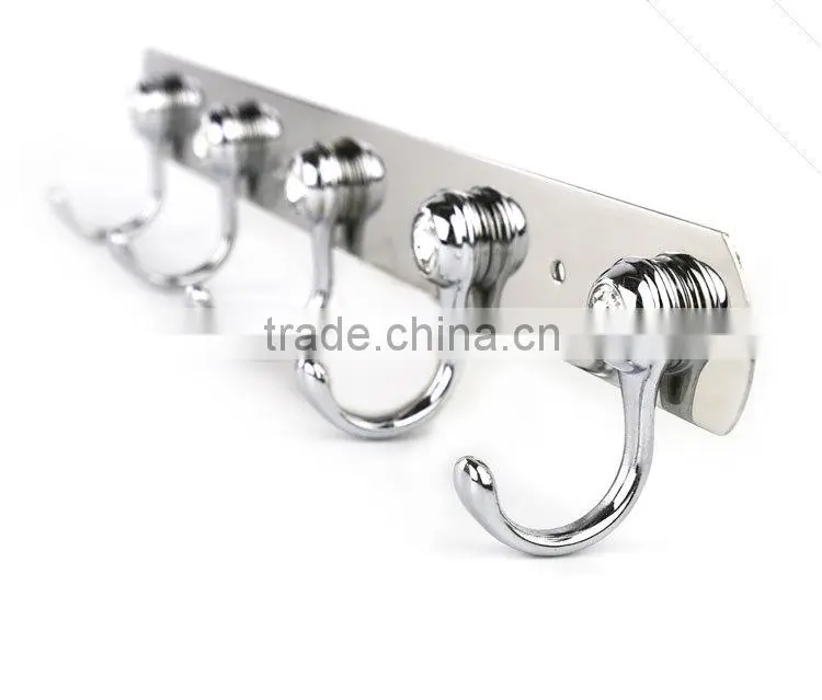WESDA New product Decorative Stainless Steel Clothes Hook with blue diamond(315)