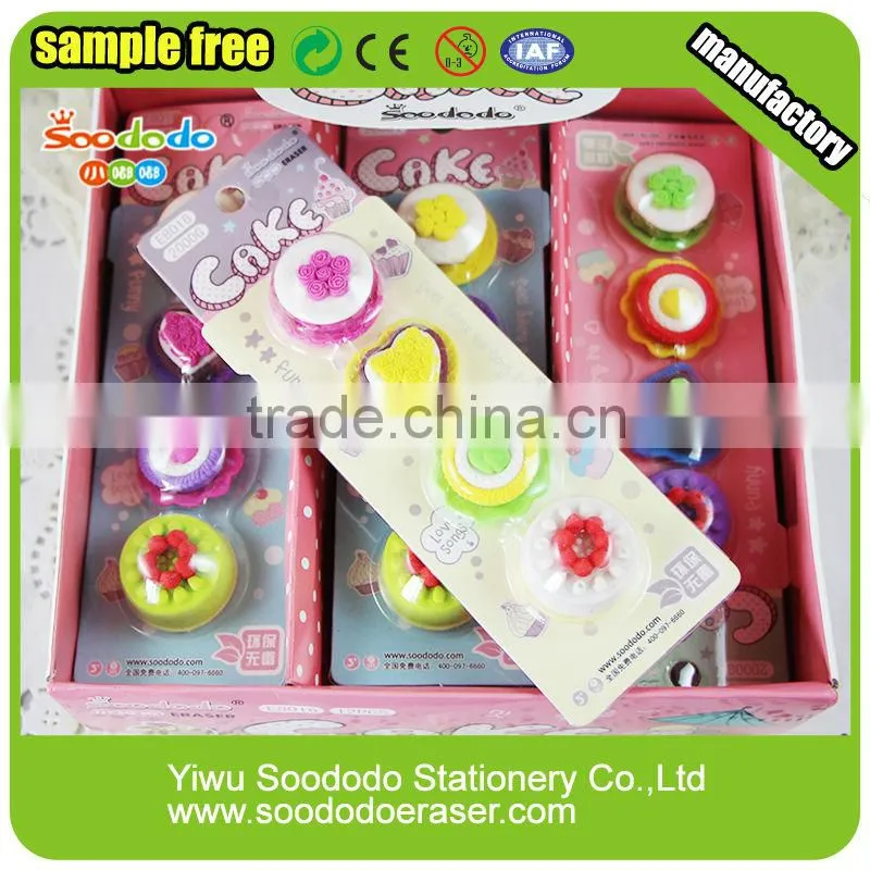 Cake eraser stationery wholesale from china pencil eraser