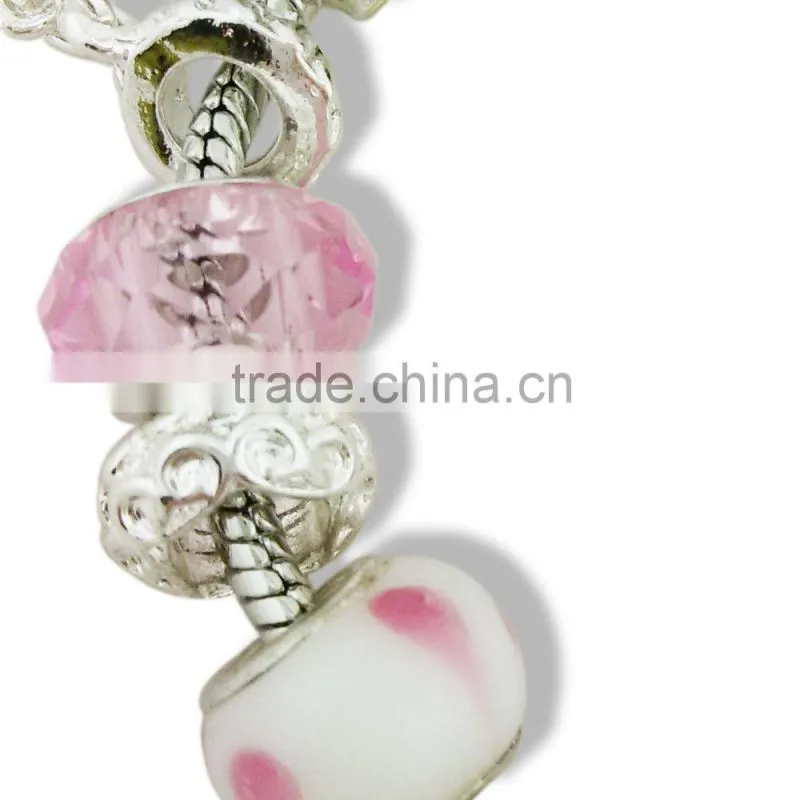 2015 Wholesale european new design beads bracelet with charm jewelry
