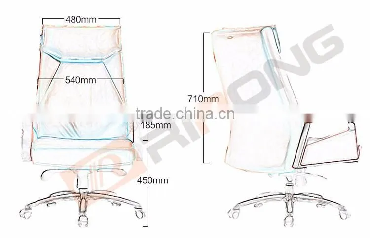 2016 popular modern commercial furniture high back leather swivel office executive chair