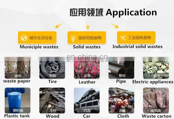 metal chips car tire double shaft dual spindle shredder factory