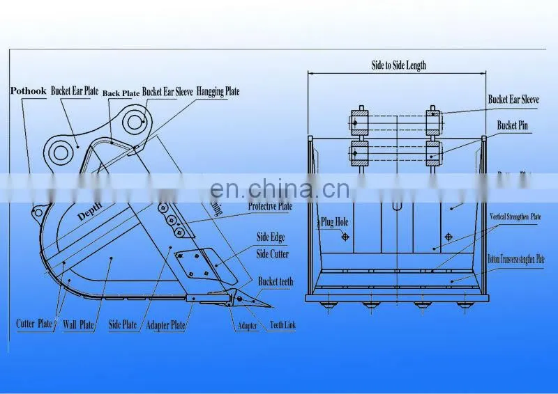Excavator Bucket Size For Kobelco SK330