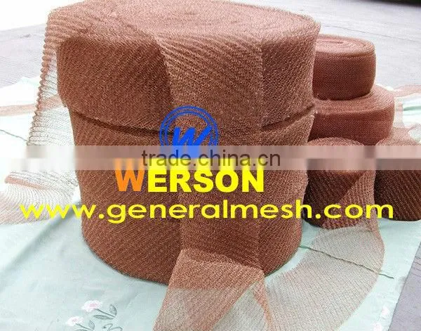 copper Knitted woven mesh,demister mesh, mist eliminator mesh-senke supply