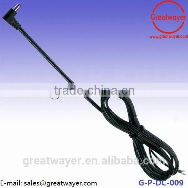 UL2464 22awg 90 angle 5v dc power jack plug adapter