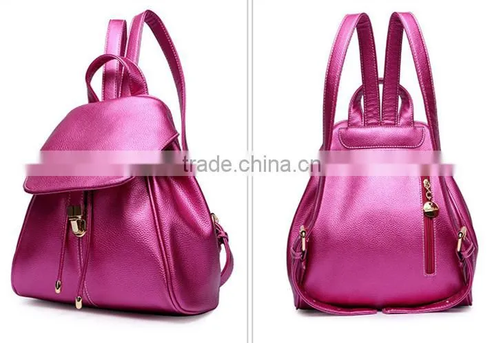 New Design female bag pu backpack fashion lady backpack