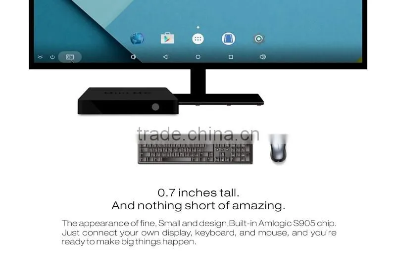Factory price Iptv Box Quad Core S905 1G DDR3/8G Flash Google Android 5.1 Tv Box Hd Media Player Smart Mini Pc