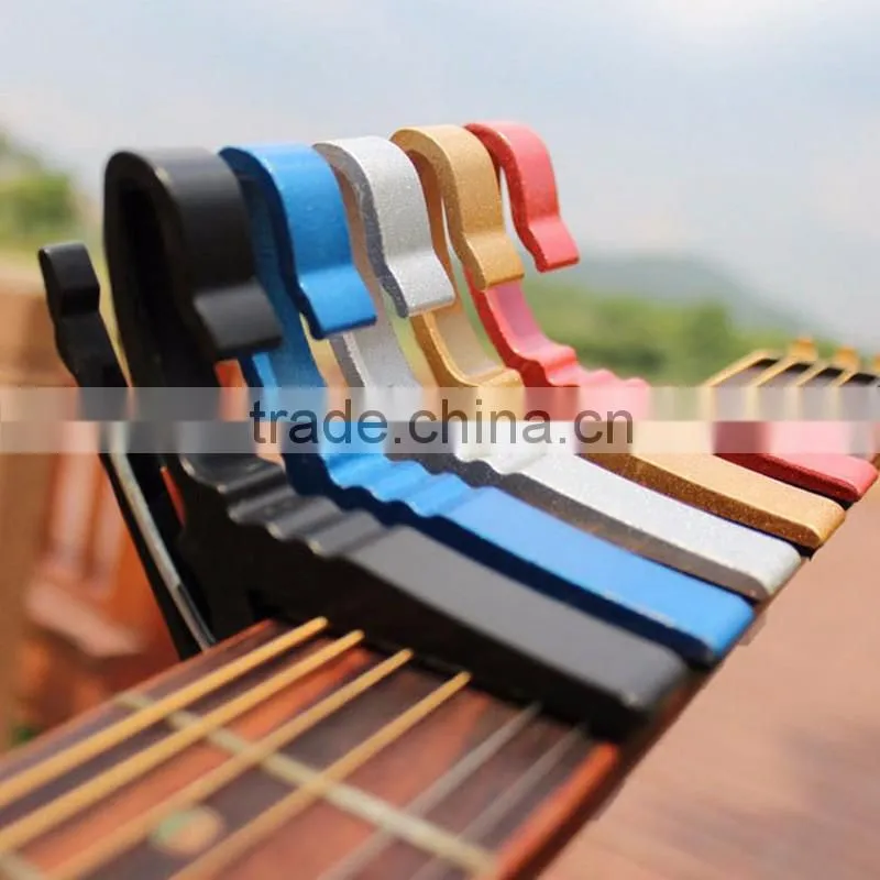 High Quality Aluminium alloy Colorful Bass Guitar Capo Key Clamp for student