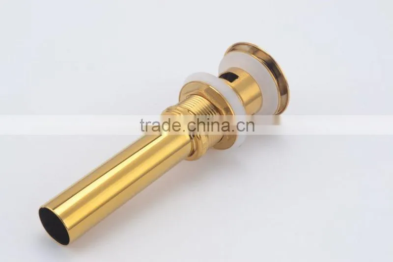 New Polished Gold Pop Up Bathroom Basin Waste Drain
