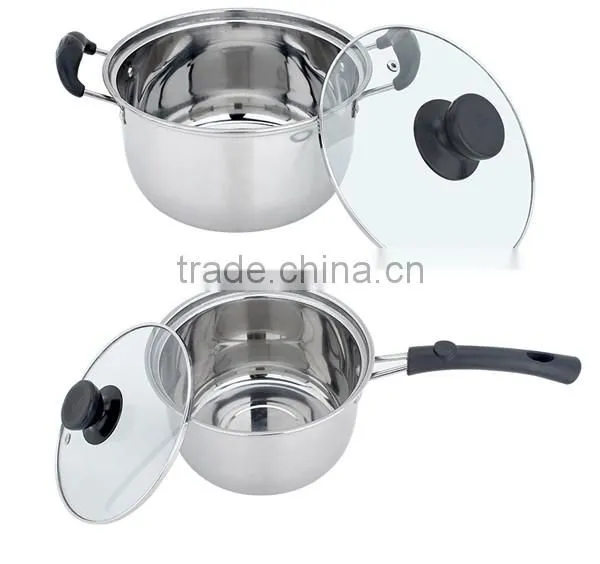 Cookware set 2016 cooking pot stainless steel soup pot with handles