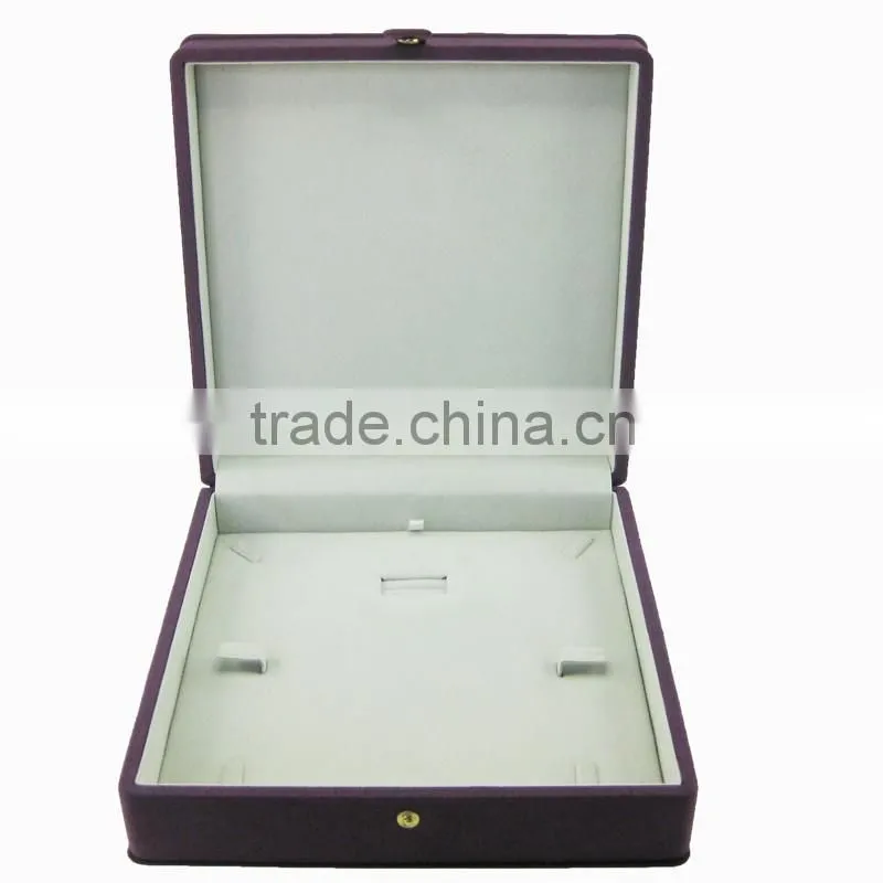 W1066S Black Leather Wooden Jewelry Set box Big