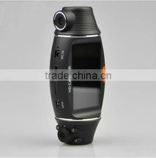 2.7" TFT LCD GPS Logger full hd 1080p dual camera car dvr