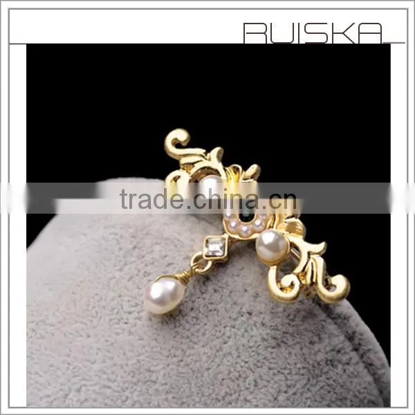 Antique Filigree Pearl Brooch For Wedding Invitations