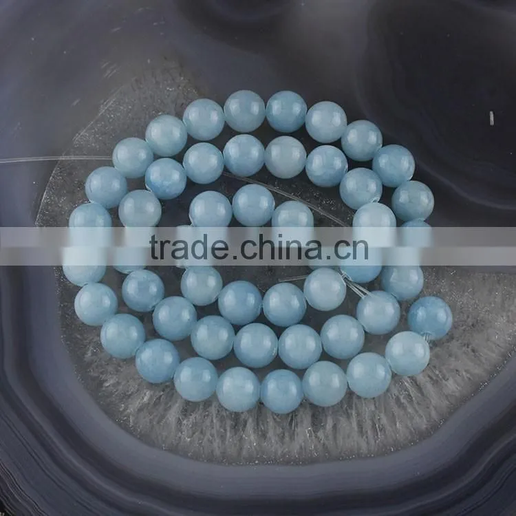 YJ1125-2 Wholesale Dark red Round Dyed Jade Stone Beads for jewelry making