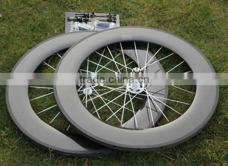 2013 newest 88mm tubular 700c light bicycle Carbon Wheel Sets MC-88T