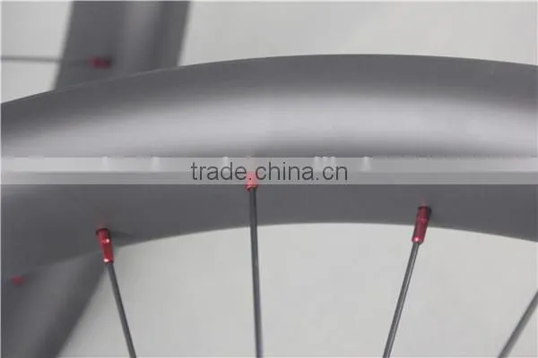 Painted cabron fat bike frame with UD-matt fat bike wheels with ICAN logos FW65