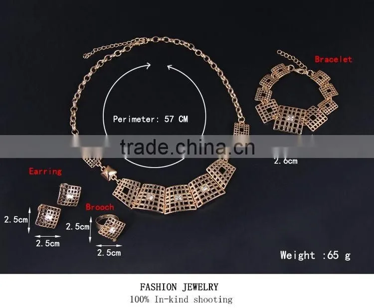 Hot Selling High Quality Alloy Jewelry Set With Gold Plated Jewelry Sets Dubai Custom Jewelry Set