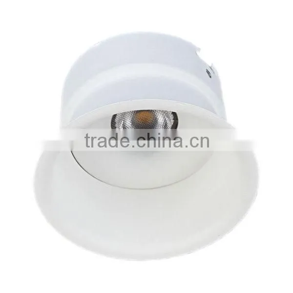 7W IP54 high quality fixed dimmable anti-glare round cob led downlight