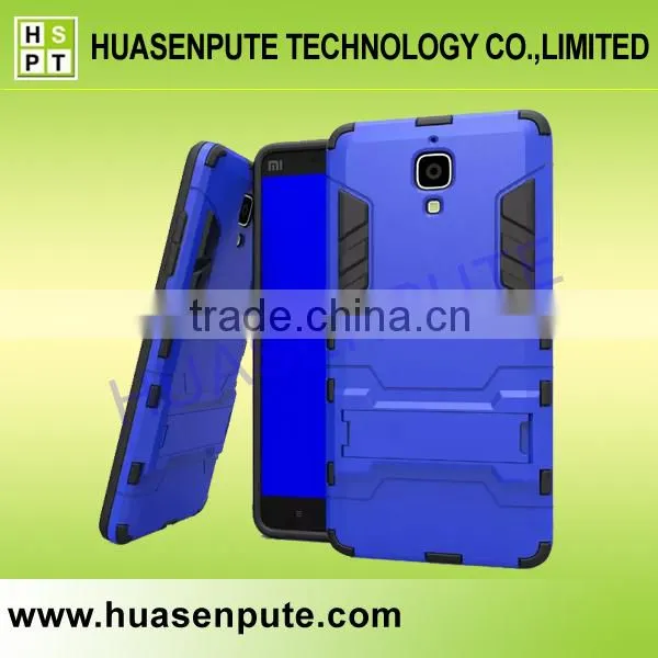 Wholesale 3 in1 Robot Silicon Rubber + Hard Plastic Stand Case for Xiaomi 4
