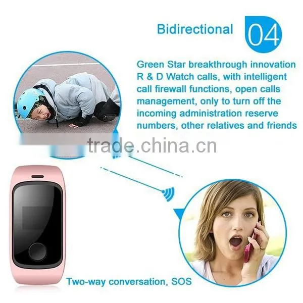 Factory wholesale gsm GPS watch phone tracker for kids