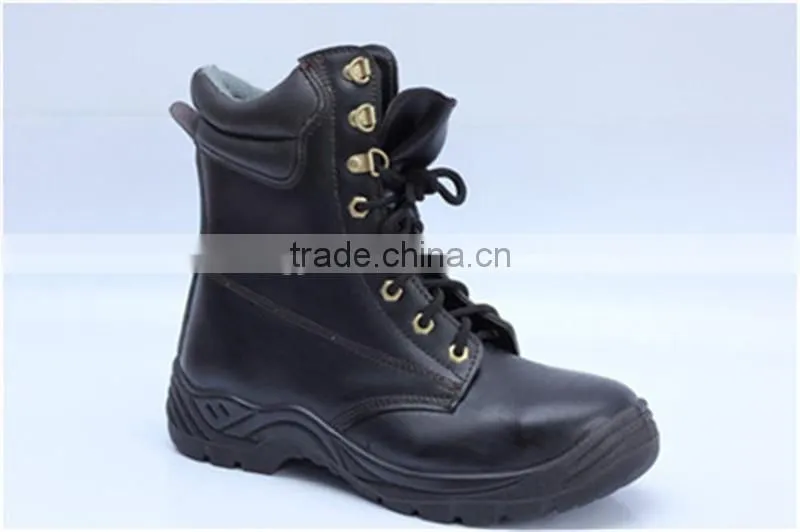 Quality industrial safety shoes leather toe cap work boots 8083