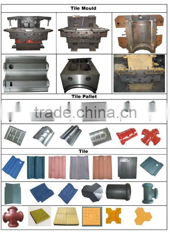 cement tile mould in brick making machinery