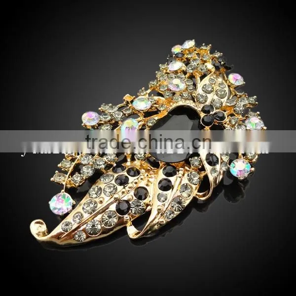 luxury crystal rhinestone brooch for wedding bridal brooch bouquet