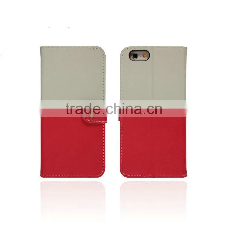 For iPhone leather case, smart phone flip cover, protective stand case for Apple phone