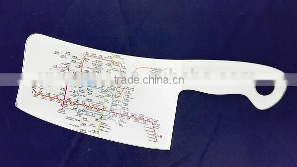 Customized knife shaped acrylic map