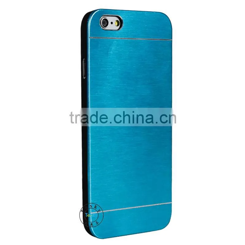 hot selling for iphone 6 hybrid pc case +metal cover