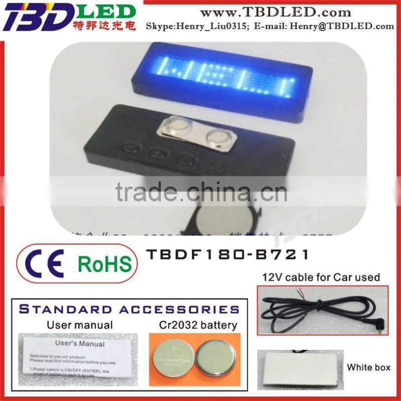 mini led message board/mini led name card screen/LED Rechargeable display/fashion mini led nameplate