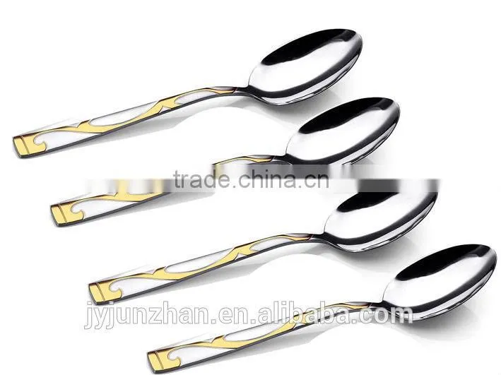 Gold spoon with hand polishing and nice design-- 14different handles for choosing