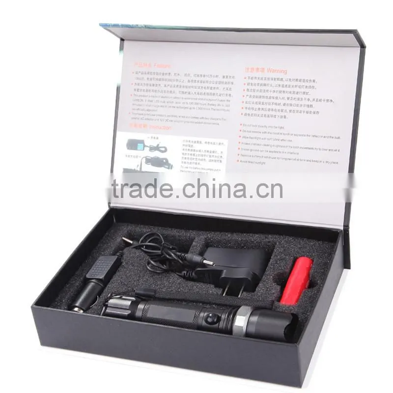 powerful rechargeable LED torch flashlight