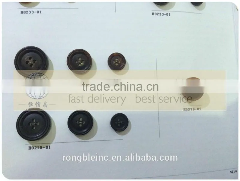 Real horn button for coat