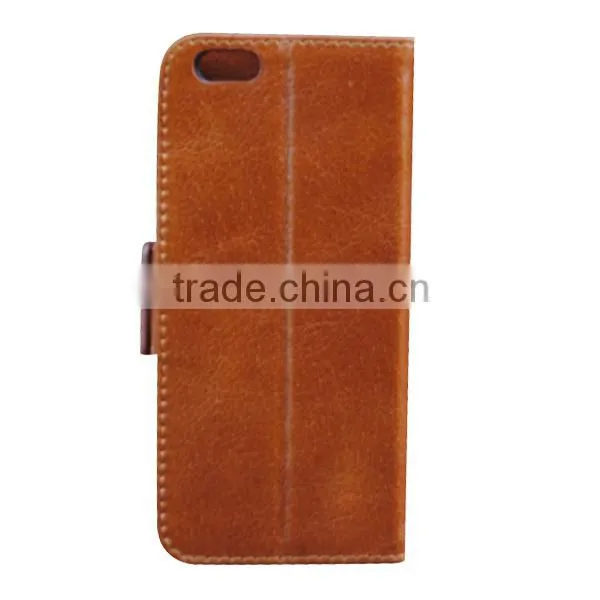 For iphone 6 leather wallet phone holster case, mobile phone covers customizable design