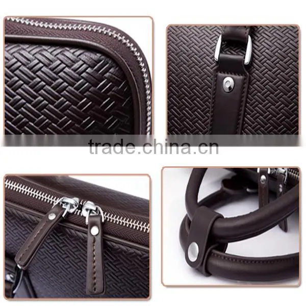 Luxury leather notebook bag men business executive bag